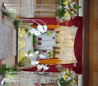 Gazebo Kotak & Standing Flowers Silver