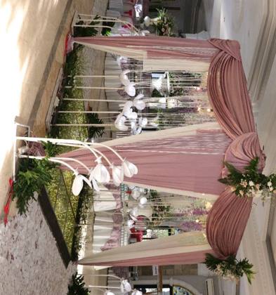 Gazebo Kotak & Standing Flowers Silver