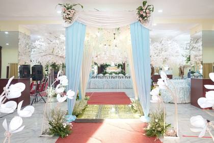 Gazebo Kotak & Standing Flowers Silver