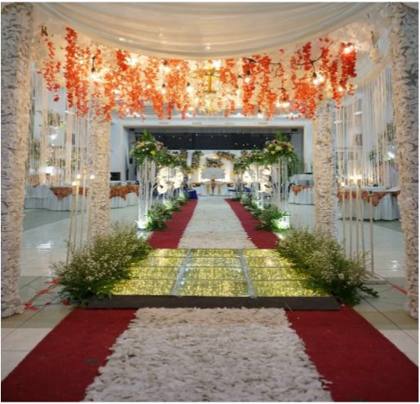 Gazebo Kotak & Standing Flowers Silver