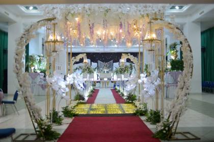 Gazebo Kotak & Standing Flowers Silver