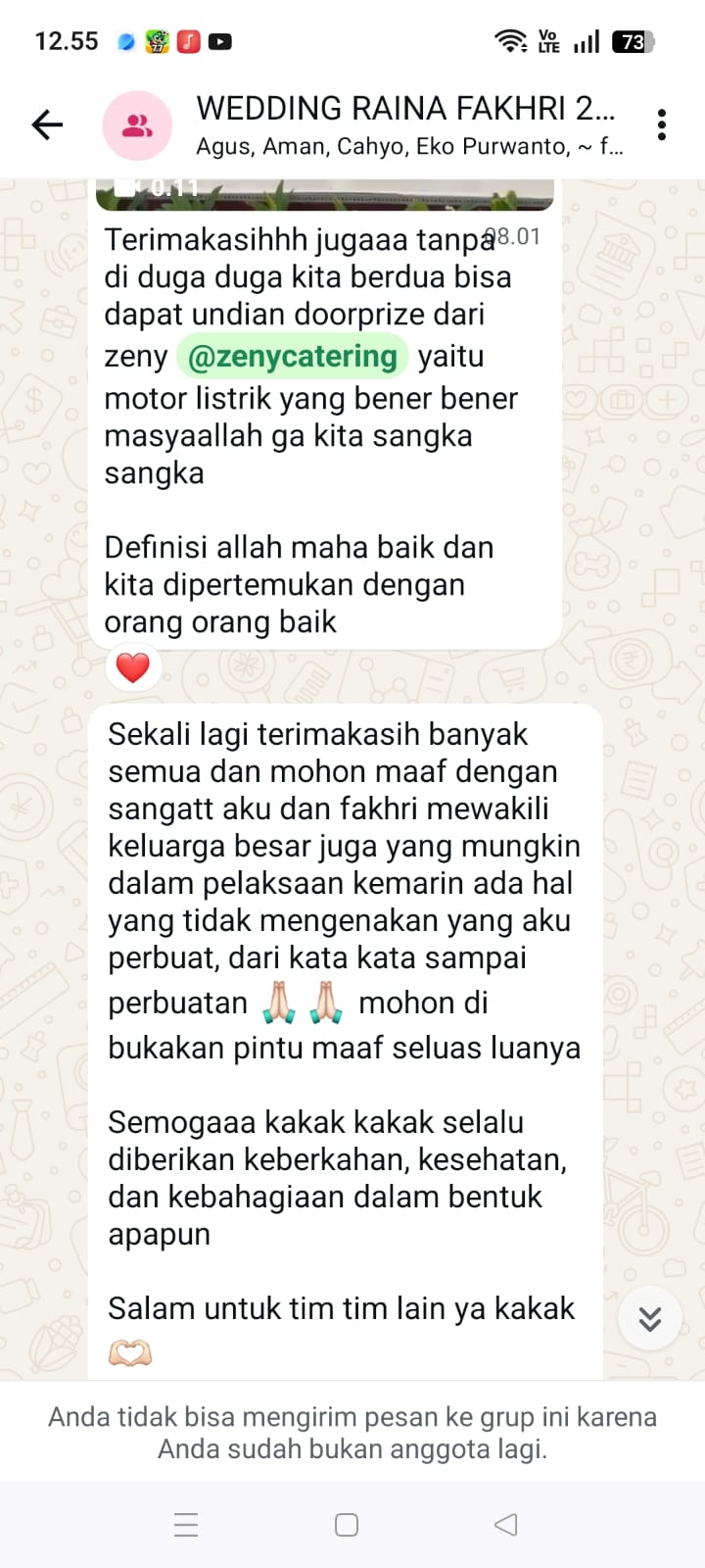Testimoni klien Zeny Catering 3